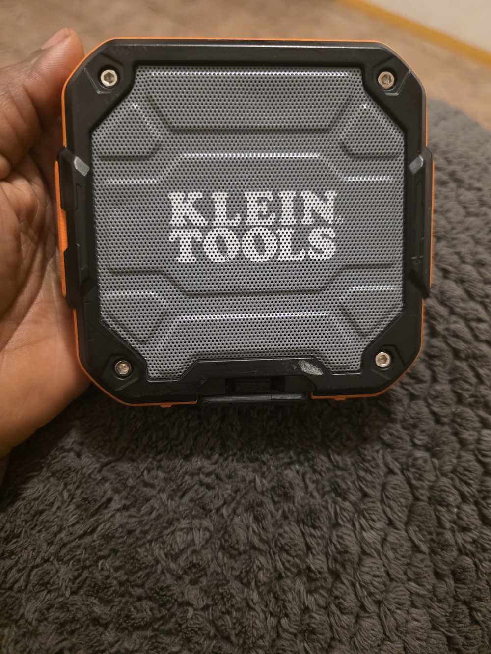 Klein Tools Compact Bluetooth Speaker — Black & Orange